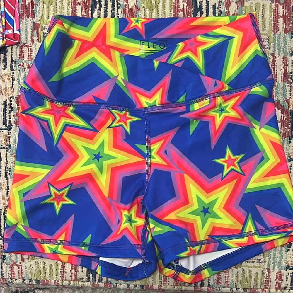 Fleo Women's Shorts - Neon Starburst
